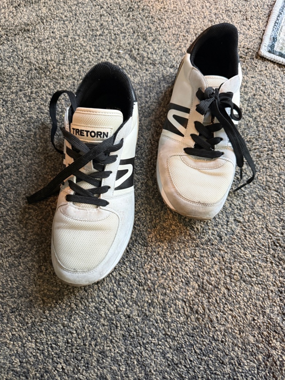 Tretorn White Sneakers with Black Accents